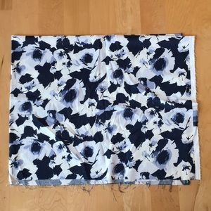 Textured Abstract Floral Print Fabric